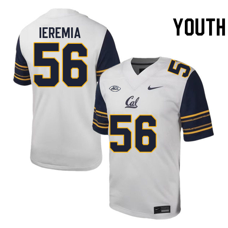 Youth #56 Ieremia Ieremia California Golden Bears ACC Conference College Football Jerseys Stitched S